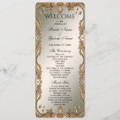 Gold Ornate Frame Wedding Programme (Devant)