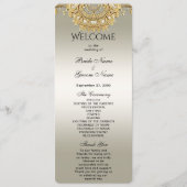 Gold Ornate Wedding Programme (Devant)