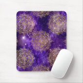 Gold & Paars Galaxy Dharma Mandala Pattern Muismat (Met muis)