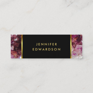 Gold paarse amethyst professionst mini visitekaartje
