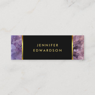 Gold paarse amethyst professionst mini visitekaartje