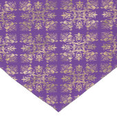  Gold Paarse Damask Korte Tafelloper (Hoek)