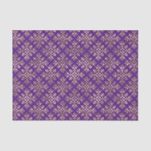  Gold Paarse Damask Tissuepapier (Voorkant)