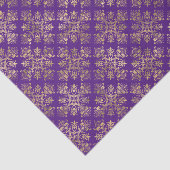  Gold Paarse Damask Tissuepapier (Detail)