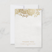 Gold paarse elegante bruidvlek bedankt (Voorkant)