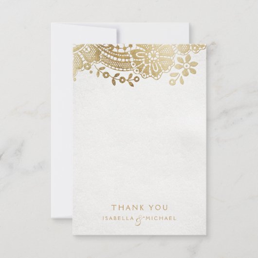 Gold paarse elegante bruidvlek bedankt (Voorkant)