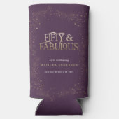 Gold paarse glitter 50 en geweldige verjaardagsfee (Achterkant)