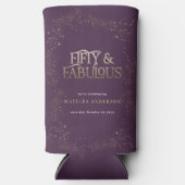 Gold paarse glitter 50 en geweldige verjaardagsfee (Voorkant)