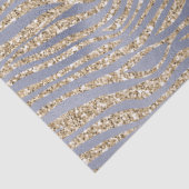 Gold Paarse Luxe Glitter Zebra Peace Kerstmis     Tissuepapier (Detail)