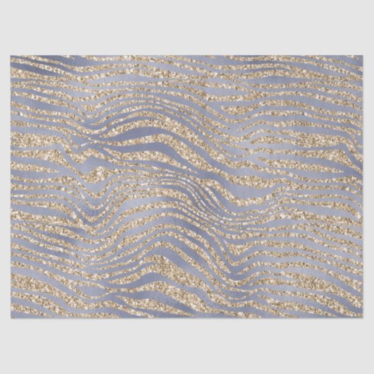 Gold Paarse Luxe Glitter Zebra Peace Kerstmis     Tissuepapier (Voorkant)
