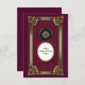 Gold Paarse Luxury nodigt u uit op zaterdag (Voorkant / Achterkant)