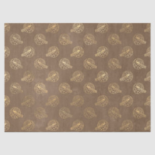 Gold  packs op bruine ontkoppeling tissuepapier