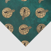 Gold  packs op groene ontkoppeling tissuepapier (Detail)