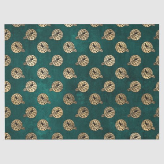Gold  packs op groene ontkoppeling tissuepapier (Voorkant)