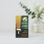 Gold Paint Brick Wall Handyman Painter Visitekaartje (Staand voorkant)
