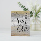 Gold Paint Calligraphy Photo Weddenschap Save the Aankondigingskaart (Staand voorkant)