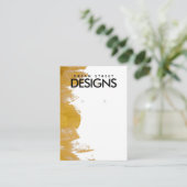 Gold Paint Splatter Earling Display Kaart Visitekaartje (Staand voorkant)