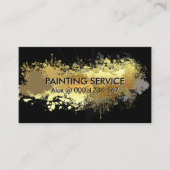 Gold Paint Splatter Home Painting Visitekaartje (Voorkant)