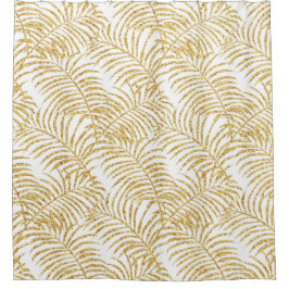 Gold Palm Bath Shower Curtain Douchegordijn