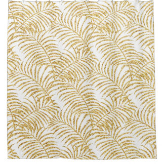 Gold Palm Bath Shower Curtain Douchegordijn