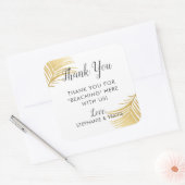 Gold Palm Beach Dank u Hotel Favor Label (Envelop)