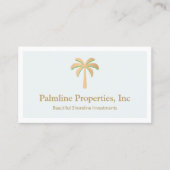 Gold Palm Beach Front Real Estate Calling Ca Contactkaartje (Voorkant)