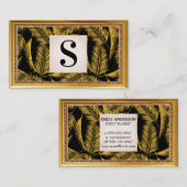 Gold Palm Leaf Pattern Visitekaartje (Voorkant / Achterkant)