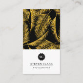 Gold Palm Leaf Pattern Visitekaartje (Voorkant)