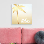 Gold Palm Tree Ombre Canvas Afdruk (Insitu (Woonkamer))