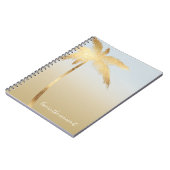 Gold Palm Tree Ombre Notitieboek (Linkerzijde)