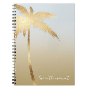 Gold Palm Tree Ombre Notitieboek