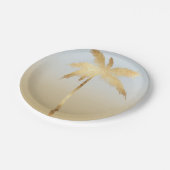 Gold Palm Tree Ombre Papieren Bordje (Gekanteld)