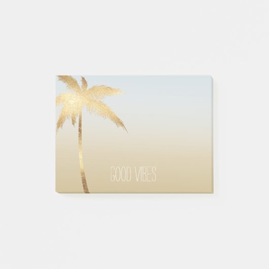 Gold Palm Tree Ombre Post-it® Notes (Voorkant)