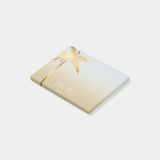 Gold Palm Tree Ombre Post-it® Notes (Schuin)