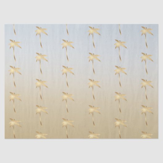 Gold Palm Tree Ombre Tissuepapier (Voorkant)