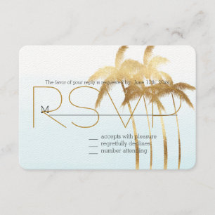 Gold Palm Trees Ombre RSVP