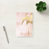 Gold Palm Trees Pink Ombre Glitter Dream Post-it® Notes (Kantoor)