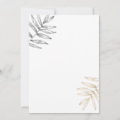 Gold Palm Tropical Destination Mariage Invitation (Dos)