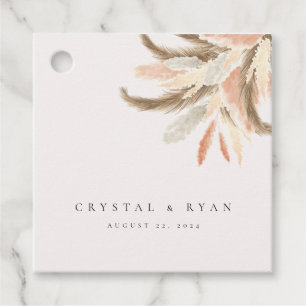 Gold Pampas Grass Wedding Guest Gift C100 Bedankjes Labels