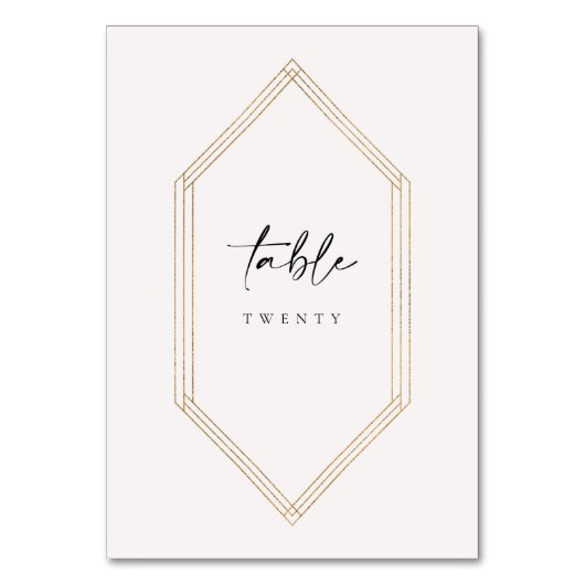 Gold Pampas Numéro de table Carte Mariage de siège (Par défaut)