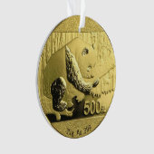 Gold Panda - munt Ornament (voorkant)