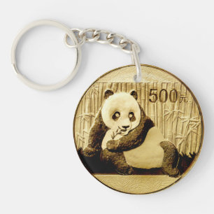 Gold Panda - munt Sleutelhanger