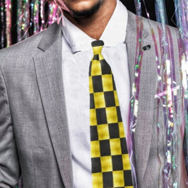 Gold-paneled Black-IV Stropdas