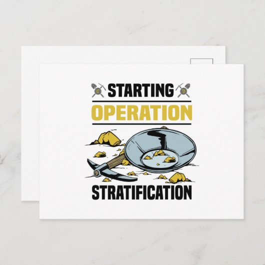 Gold panning briefkaart (Voorkant / Achterkant)