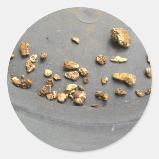 Gold Panning Ronde Sticker