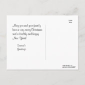 Gold Paris Skyline #2 KerstStarry Feestdagenkaart (Achterkant)