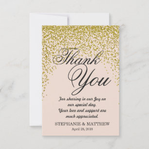 Gold Parties scintillant Confetti Blush Pink Merci