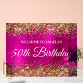 Gold Parties scintillant Hot rose Foil 50e anniver (Mariage)