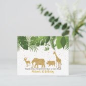 Gold Parties scintillant Safari Adventure Carte de (Debout devant)