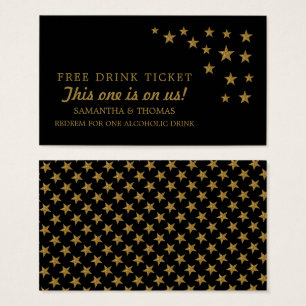 Gold Parties scintillant Stars Billet de boisson g